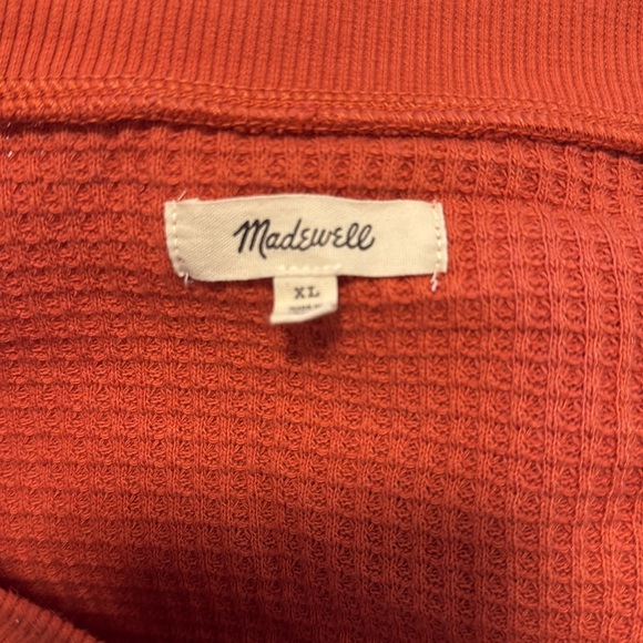 Madewell V-Neck Waffle Knit Long Sleeve Sweater - Picture 5 of 5